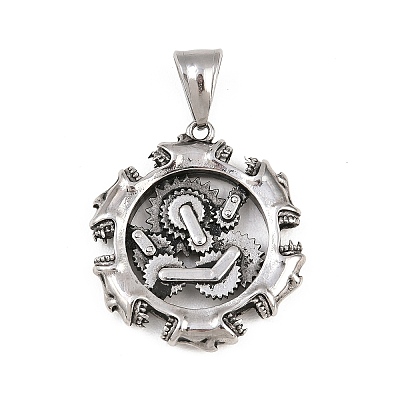 304 Stainless Steel Pendants STAS-C164-05AS-1