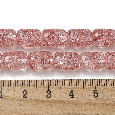 Transparent Crackle Glass Beads Strands GLAA-NH0001-04I-1