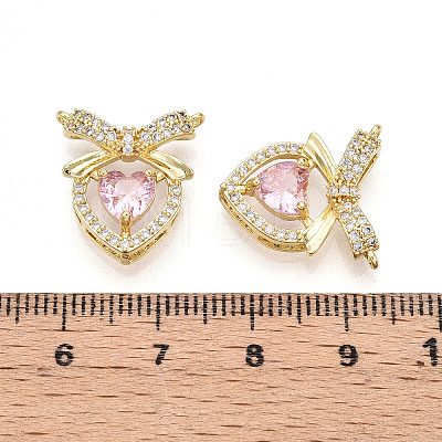 Brass Micro Pave Cubic Zirconia Pendants KK-T070-61B-1