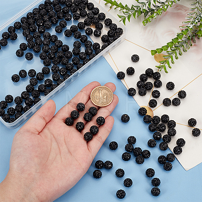 200Pcs Pave Disco Ball Beads RB-PH0001-41B-1