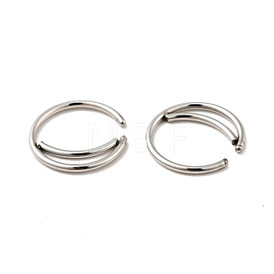 Crescent Moon Shape 316 Surgical Stainless Steel Hoop Nose Rings AJEW-I065-01P-1