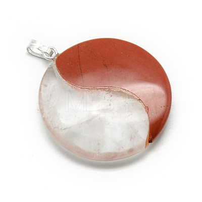 Crystal and Red Jasper Pendants X-G-S218-29-1