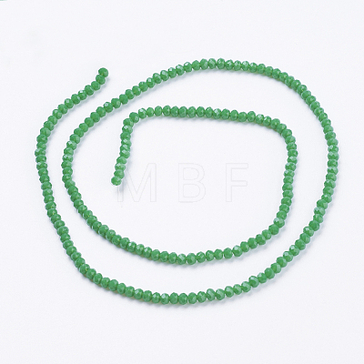 Opaque Solid Color Glass Bead Strands GLAA-F076-A01-1