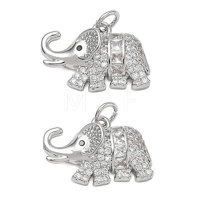 Brass Micro Pave Black Cubic Zirconia Pendants CU-CBAB0CF-18P-1