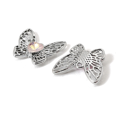 UV Plating Alloy Glass Pendants FIND-K032-42P-1