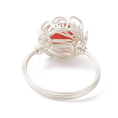4Pcs 4 Styles Gemstone Finger Rings RJEW-TA00235-02-1