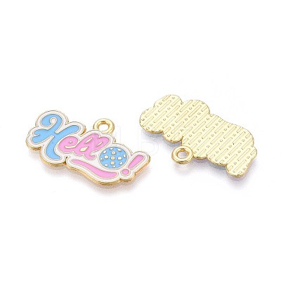 Alloy Enamel Sports Pendants ENAM-T022-65G-1