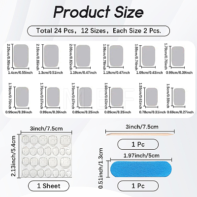 1 Bag Plastic Nail Art Stickers MRMJ-CP0001-57A-1