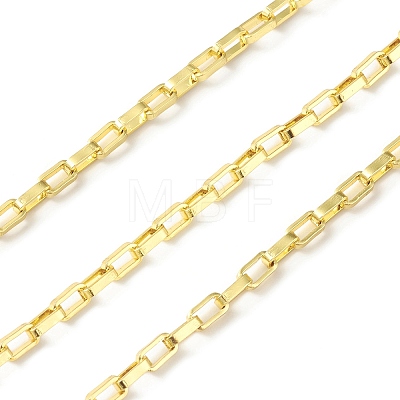 Rack Plating Brass Paperclip Chains CHC-F016-01G-1