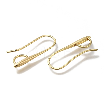 Brass Earring Hooks KK-H502-11G-1