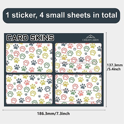 PVC Plastic Waterproof Card Stickers DIY-WH0432-043-1