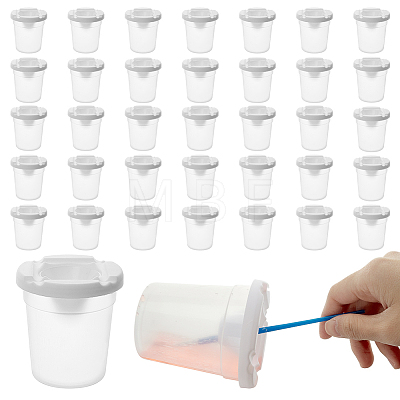 36Pcs Plastic Painting Brush Cleaning Bucket AJEW-WA0003-22-1