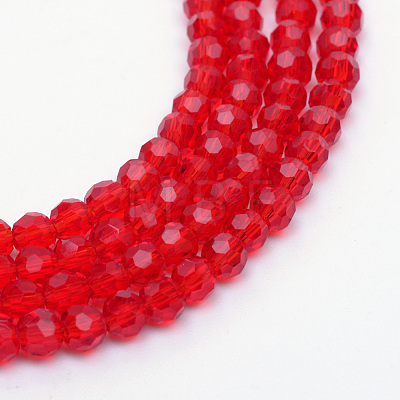 Transparent Glass Bead Strands LS-GLAA-R166-6mm-01D-1