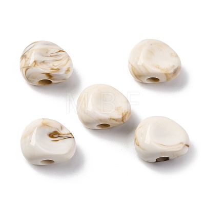 Two Tone Opaque Acrylic Beads X-MACR-Z002-01B-1