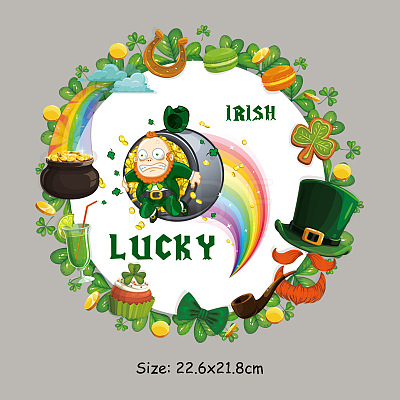 Saint Patrick's Day Theme PET Sublimation Stickers PW-WG34539-17-1