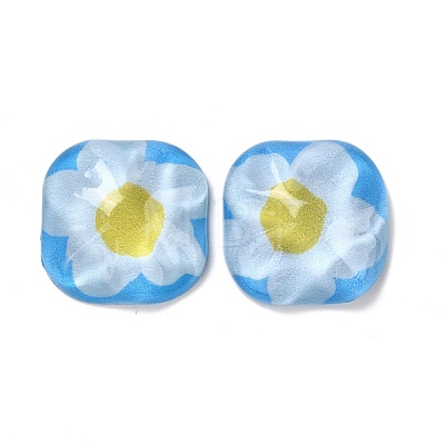 Oil Painting Style Resin Cabochons CRES-P019-01A-1