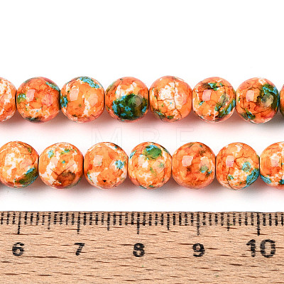 Spray Painted Synthetic Turquoise Beads Strands G-N352-25A-01-1