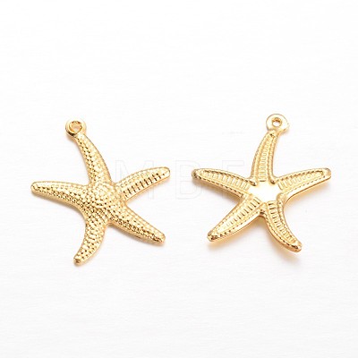 Starfish/Sea Stars Brass Pendants KK-L134-11-1
