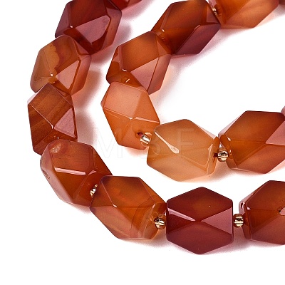 Dyed Natural Red Agate Beads Strands G-Q608-11C-1