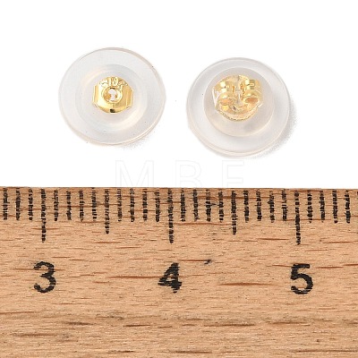 Long-Lasting Plated Brass Silicone Ear Nuts KK-K381-04G-1