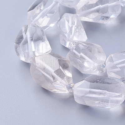Natural Quartz Crystal Beads Strands G-P434-39-1