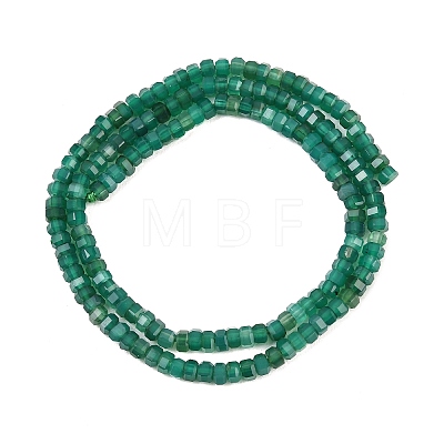 Natural Green Onyx Agate Beads Strands G-G345-C35-2x4mm-1