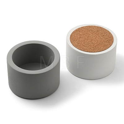 Fingerinspire 2Pcs 2 Colors Cement Candle Cups AJEW-FG0001-93A-1