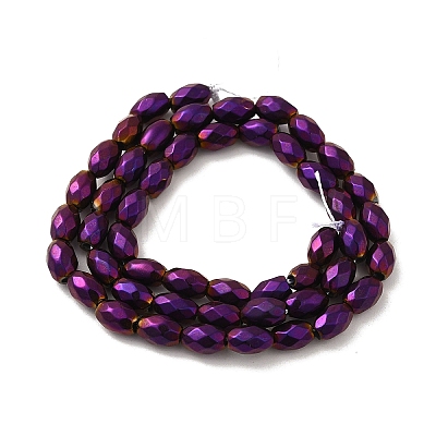 Electroplated Strong Magnetic Synthetic Hematite Beads Strands G-P518-02B-1