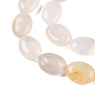 Natural White Agate Beads Strands G-M206-34-1