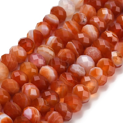 Natural Banded Agate Beads Strands G-Z111-A01-06-1