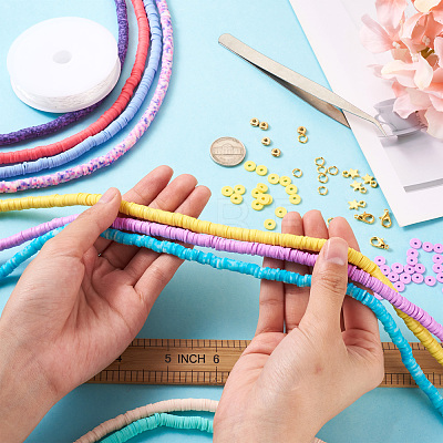DIY Stretch Bracelets Making Kits DIY-TA0003-16-1