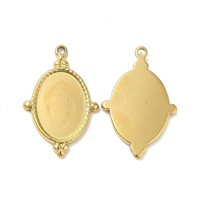 Ion Plating(IP) 304 Stainless Steel Pendant Cabochon Settings X-STAS-L020-036G-1