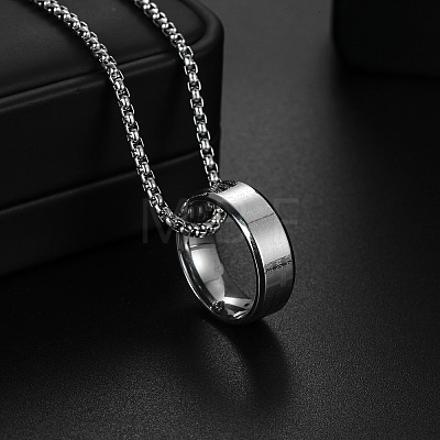 Easter 201 Stainless Steel Egraved Bible Ring Pendant Necklaces FS-WG704A1-01-1