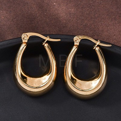 Ion Plating(IP) 304 Stainless Steel Hoop Earrings EJEW-A059-03G-1