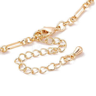 Brass Oval Link Chains Bracelets for Women BJEW-H611-01G-1