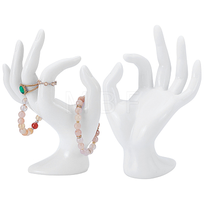 2Pcs Plastic Mannequin Hand Jewelry Display Holder Stands RDIS-UN0001-02C-1