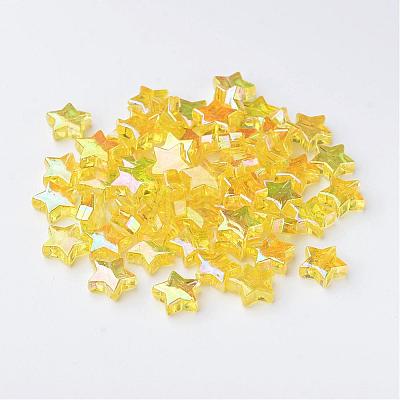 Eco-Friendly Transparent Acrylic Beads PL556-2-1