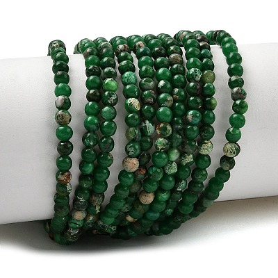 Natural Regalite/Imperial Jasper/Sea Sediment Jasper Beads Strands G-K317-A17-01A-1