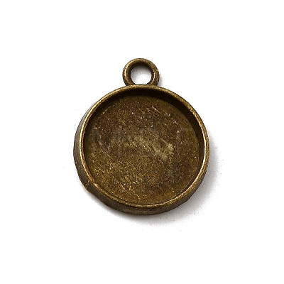 Tibetan Style Pendant Cabochon Settings X-TIBE-A23176-AB-FF-1