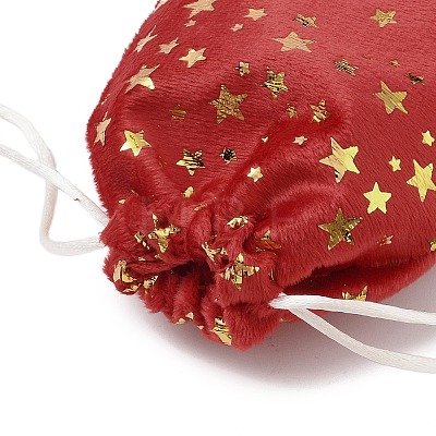 Gold Stamping Christmas Velvet Storage Bags ABAG-Q053-01A-02A-1