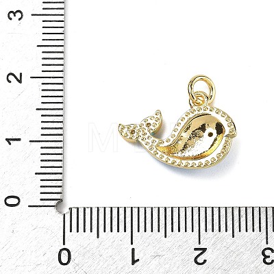 Brass Micro Pave Clear Cubic Zirconia Pendants KK-F925-01G-01-1