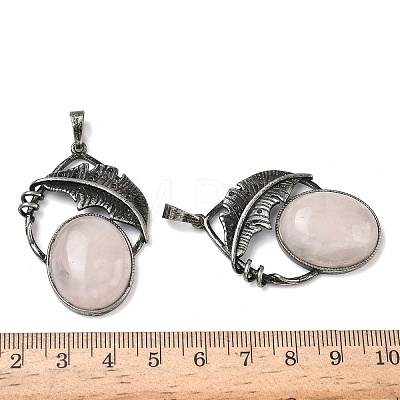 Natural Rose Quartz Pendants G-H332-11AS-05-1
