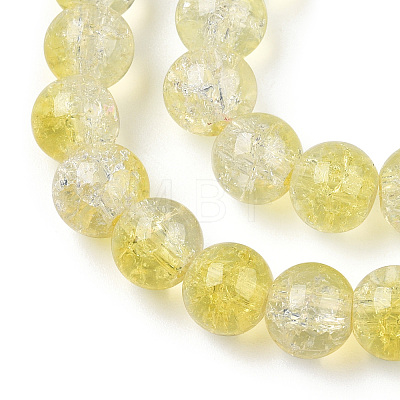 Transparent Crackle Baking Painted Glass Beads Strands X1-DGLA-T003-01A-15-1