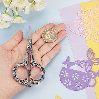 Stainless Steel Manicure Scissors TOOL-WH0121-80-1