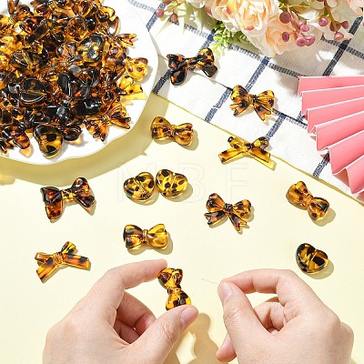 30Pcs 5 Styles Printed Transparent Acrylic Beads TACR-YW0003-46-1