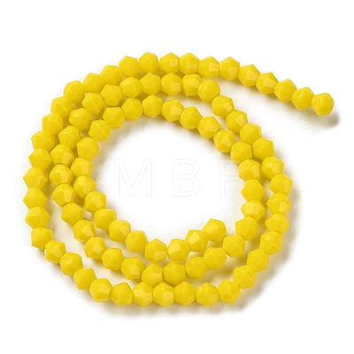 Opaque Solid Color Imitation Jade Glass Beads Strands GLAA-F029-P4mm-05-1