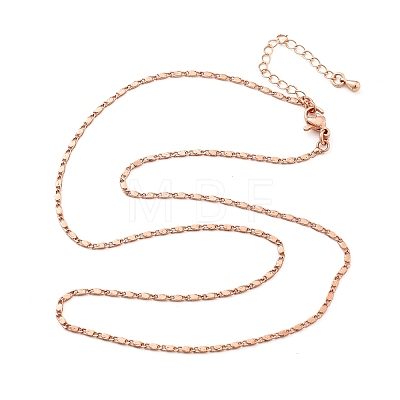 Brass Link Chain Necklaces for Women NJEW-D302-17RG-1