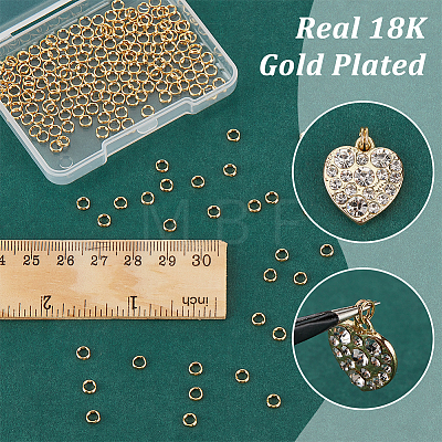 200Pcs Brass Split Rings FIND-UN0016-25A-1