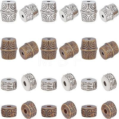 CHGCRAFT 40Pcs 2 Style CCB Plastic Beads CCB-CA0001-02-1