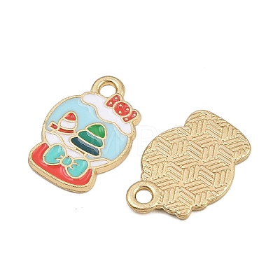 Christmas Themes Alloy Enamel Pendants ENAM-Z023-01G-09-1